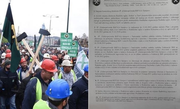 U SUPROTNOM NOVI PROTESTI Rudari dali rok Vladi Federacije: “Ispunite ove zahtjeve i vraćamo se u rudnike”