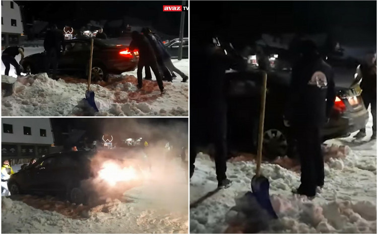 Video / Splićanin se Mercedesom zaglavio u snijegu na Vlašiću, pogledajte kako su ga dobri Bosanci izvukli!