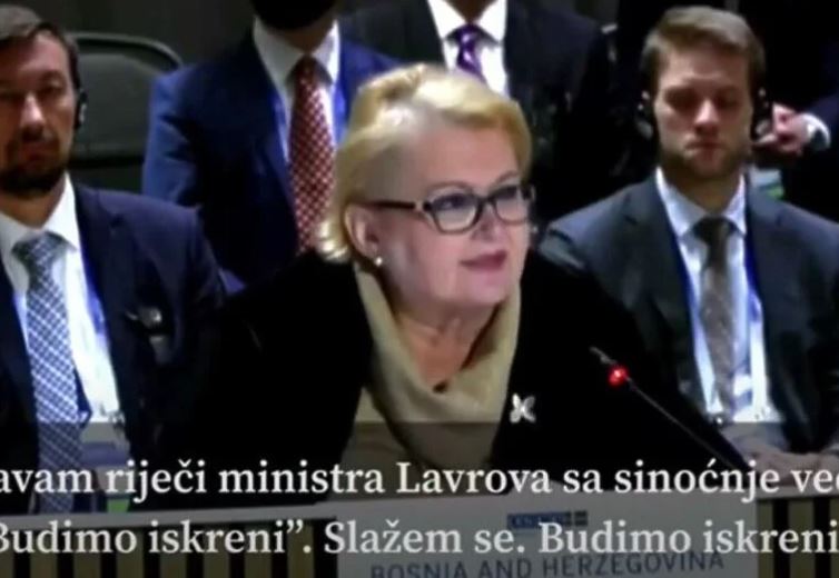 Pogledajte govor, Bisera Turković upozorila desetine šefova diplomatija na Samitu u Štokholmu: “Negatori genocida i ekstremisti bi da uzmu što nije njihovo”