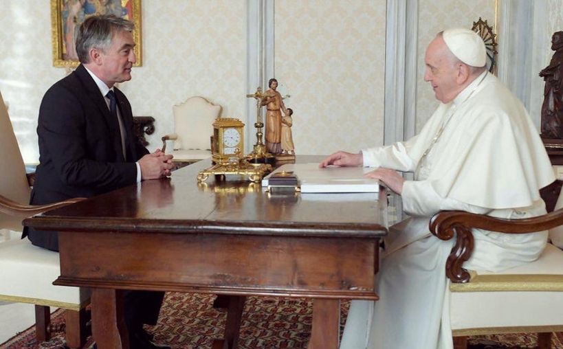 Nakon audijencije sa Svetim Ocem, italijanski mediji pišu; Papa Franjo o Željku Komšiću: “On je dobra osoba…”