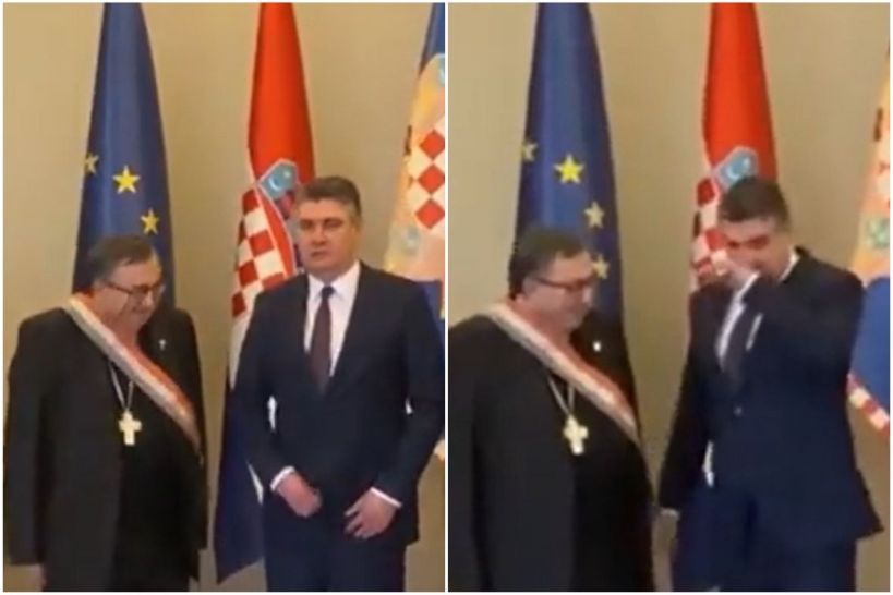 Gaf predsjednika Hrvatske, kamere su ga uhvatile: Zoran Milanović zakopčavao šlic dok je odlikovao Puljića