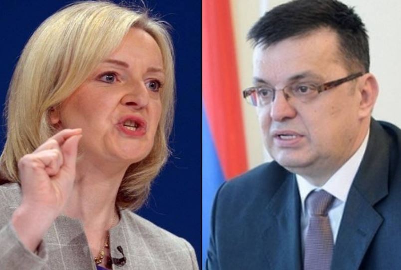 Ministrica vanjskih poslova Velike Britanije Elizabeth Truss očitala lekciju Zoranu Tegeltiji: “Očekujemo da BiH ispuni svoje međunarodne obaveze”