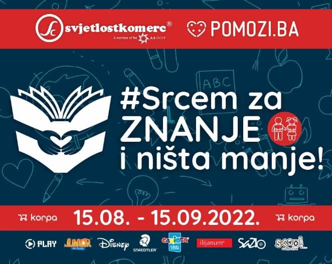 Svjetlostkomerc i Pomozi.ba u kampanji „Srcem za znanje i ništa manje“