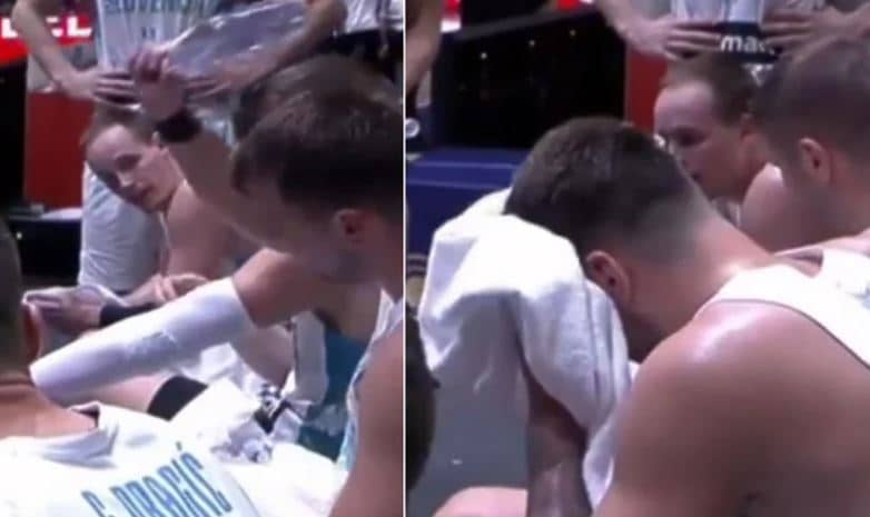 NBA zvijezda Luka Dončić se opasno razljutio zbog poraza od BiH, pogledajte snimak i šta je napravio, bacao je i flašu dok je bio na klupi