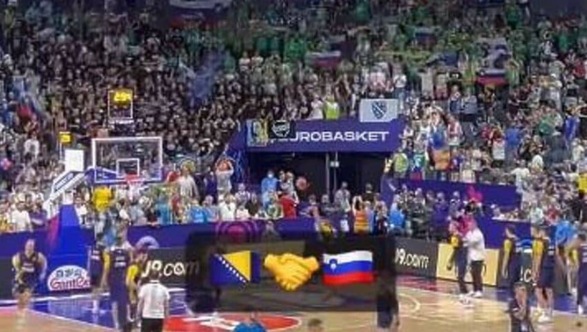 FIBA oduševljena ponašanjem navijača BiH i Slovenije, objavili snimak, dvoranom odjekivalo “ko ne skače mrzi Bosnu”,