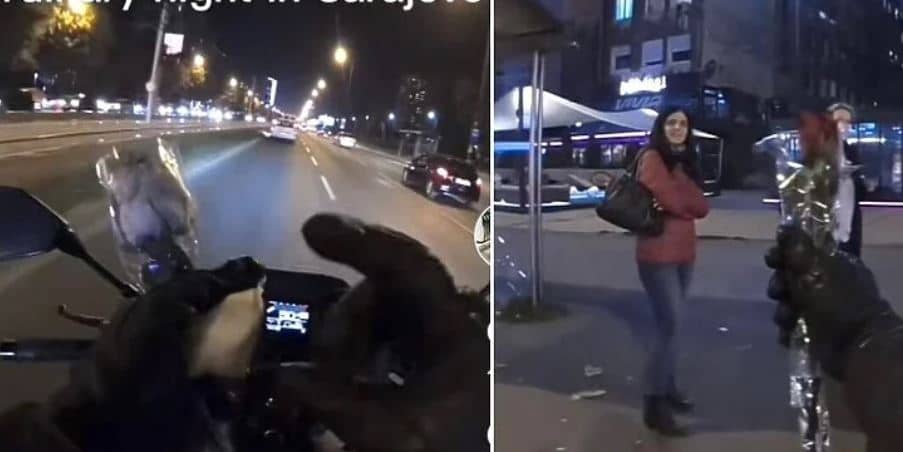 Motociklista u Sarajevu iznenadio mnoge žene potezom, pogledajte snimak i kako su reagovale…