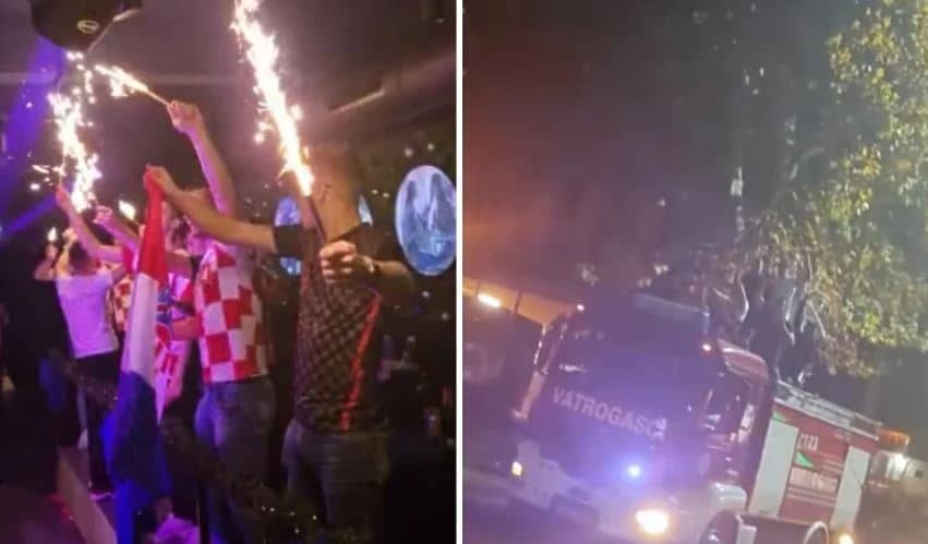 Pogledajte snimke iz Bosne i Hercegovine: Slavi se pobjeda Hrvatske, navijači na vatrogasnim kolima