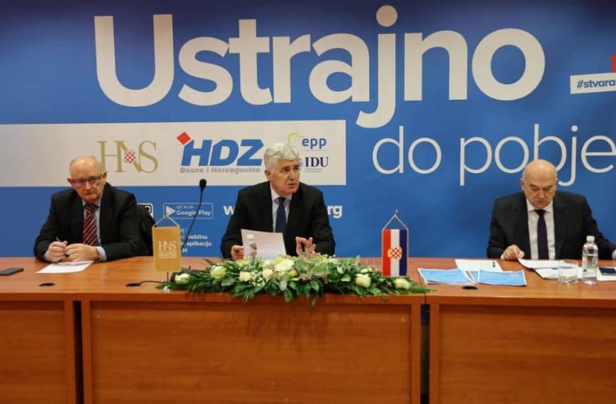 Lider HDZ-a Dragan Čović se oglasio iz Mostara uoči sjednice HNS-a: “Nakon uspostave vlasti riješiti pitanje “legitimnog” člana Predsjedništva BiH iz reda Hrvata”