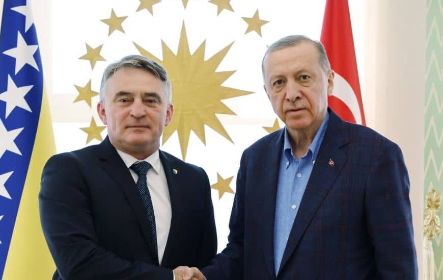 Željko Komšić se sastao sa predsjednikom Turske, Recep Tayyip Erdogan uputio riječi zahvale