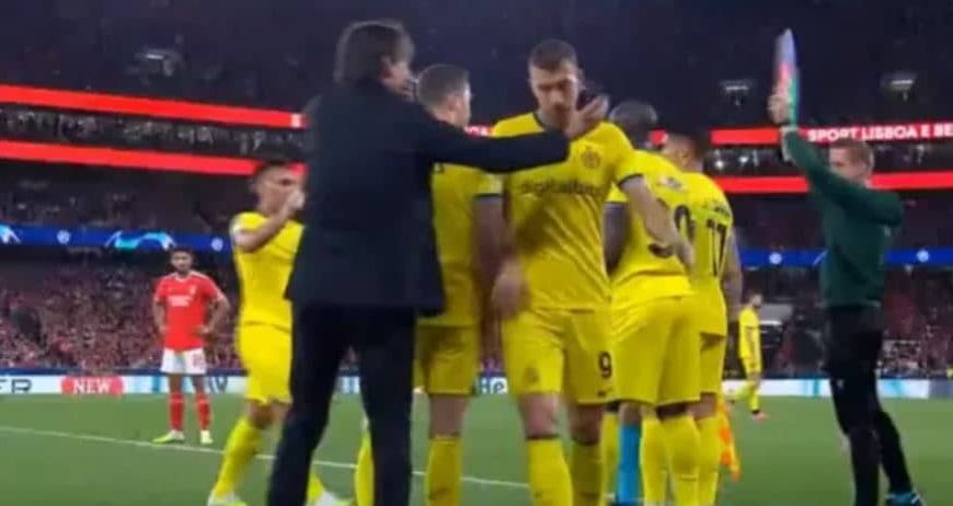 Pogledajte snimak koji se pojavio: Trener Intera Simone Inzaghi želio da ga zagrli, ali Edin Džeko očigledno nije bio raspoložen