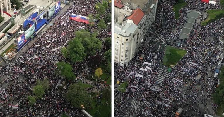 Koliko je ljudi zapravo bilo na skupu Aleksandra Vučića u Beogradu? Objavljena snimka dronom