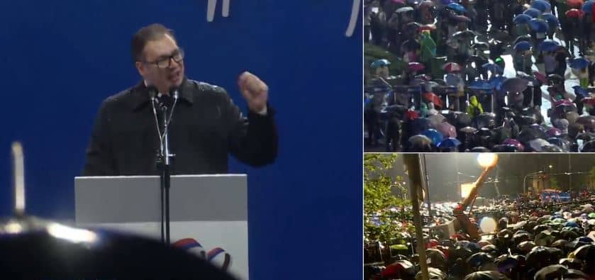 Mnogi su okretali glavu od TV-a kada je počeo pričati: Aleksandar Vučić se na veoma neugodan način obratio javnosti tokom mitinga u Beogradu