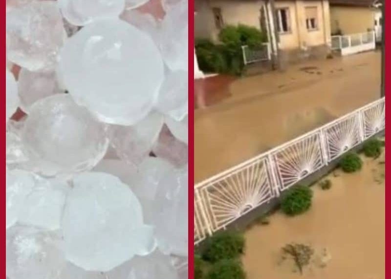 Snažno nevrijeme u bh. komšiluku, pogledajte snimke sa lica mjesta