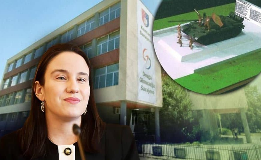 Tenk u školskom dvorištu kao spomenik sarajevskim specijalcima:…