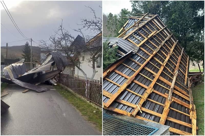 Posljedice snažnog nevremena u Bosni i Hercegovini: Jaki udari vjetra srušili krovove s nekoliko objekata u Kantonu Sarajevo