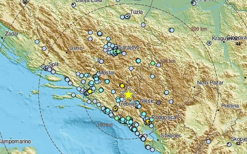 Još jedan snažan zemljotres uzdrmao područje BiH i Crne Gore, osjetio se i u Sarajevu