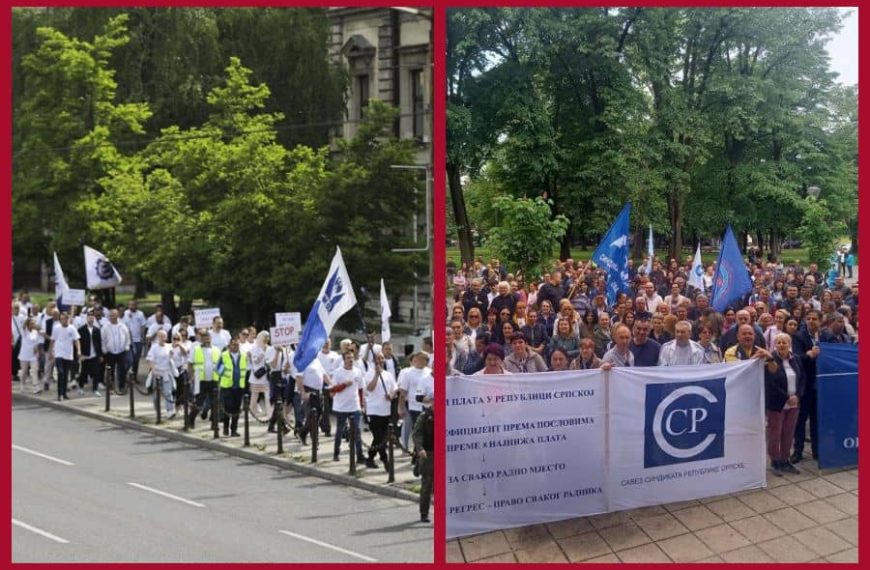 Prvomajski protesti u Banja Luci i u Sarajevu, radnici složno poslali snažne poruke!