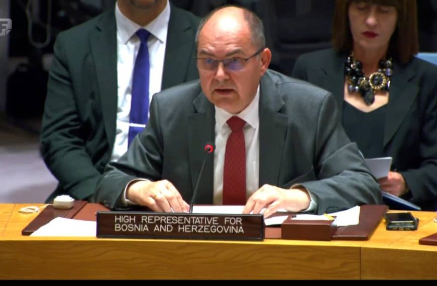 Detalji obraćanja visokog predstavnika Schmidta u UN-u: “Nešto što se smatra prijetnjom je izjednačavanje administrativne s međunarodnom granicom”