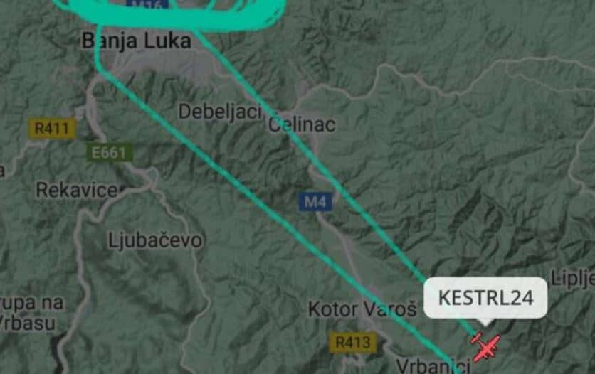 Poznato gdje je sletio avion koji je kružio iznad Banja Luke