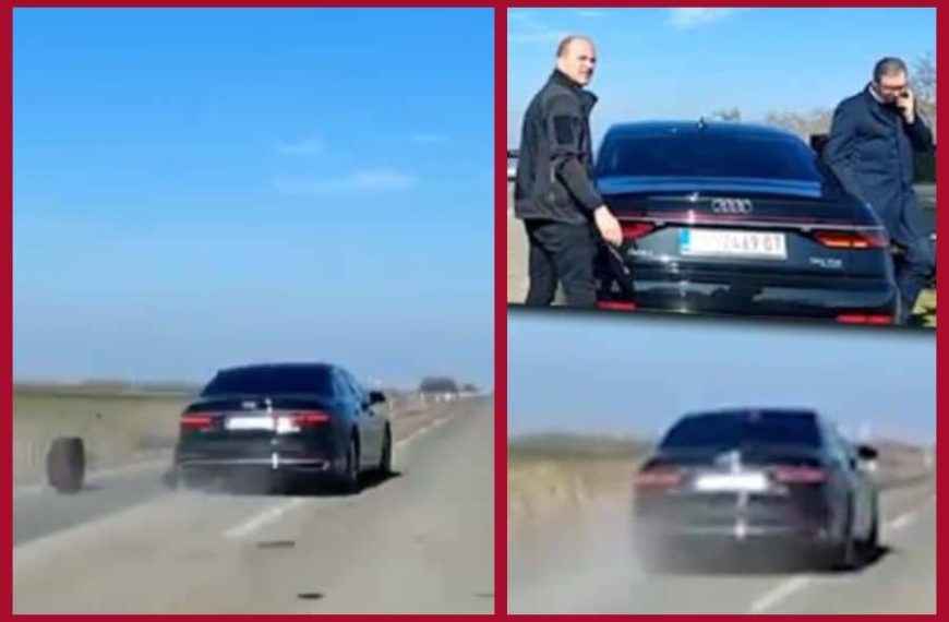 Vučić nakon što je točak otpao s automobila…
