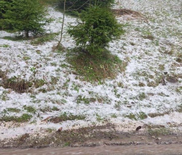 Nevrijeme praćeno ledom u dijelovima BiH, pogledajte snimak i fotografije