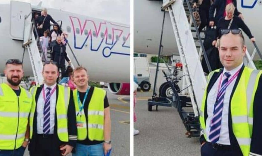 Tuzlak Rijad Sedić prvi put sletio na tuzlanski aerodrom kao pilot Wizz Air-a