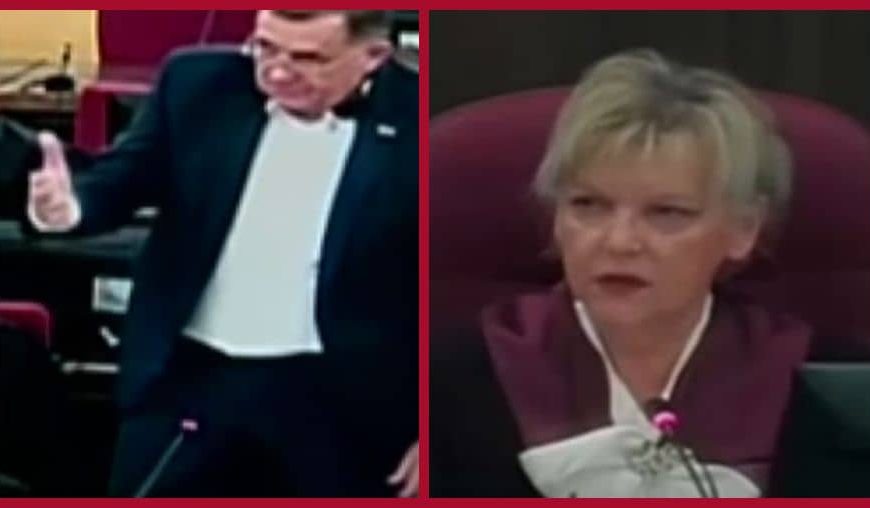 Pogledajte kako je sutkinja Sena Uzunović “prevaspitala” i presudila Milorada Dodika!