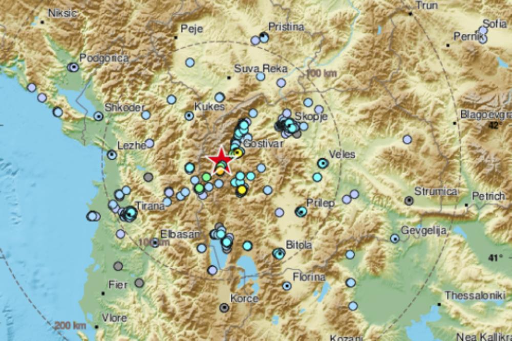 Snažan zemljotres jačine 4.7 stepeni po Rihterovoj skali pogodio je Sjevernu Makedoniju, osjetio se i u Srbiji