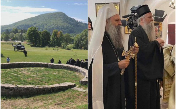 Policija blokirala cijeli Trg kod manastira: Nakon što je ustoličen Mitropolit Joanikije odletio za Podgoricu