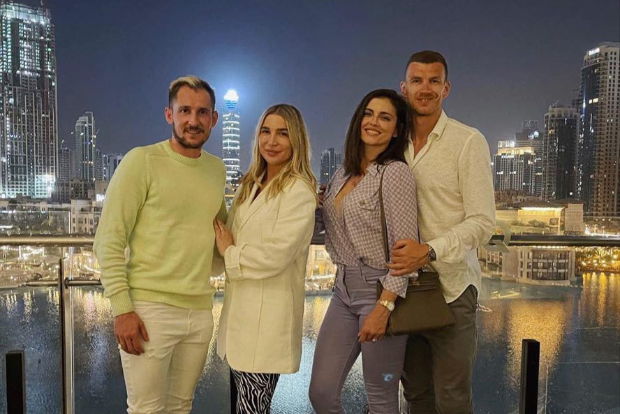 Kapiten i najbolji bh. fudbaler, Edin Džeko sa suprugom i porodicom Hajrović odmara u Dubaiju
