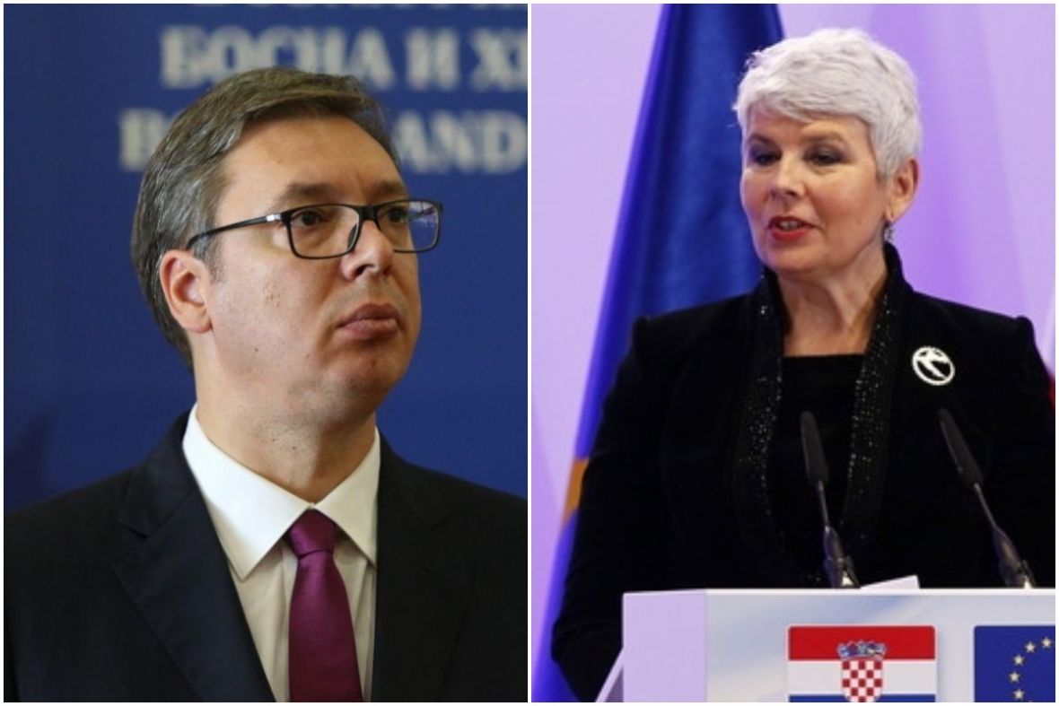 Bivša premijerka Hrvatske Jadranka Kosor žestoko reagovala: “Srbi koje je provokator Aleksandar Vučić pozvao da izvjese srpske zastave u Hrvatskoj, bi trebali izvjesiti hrvatske trobojnice”