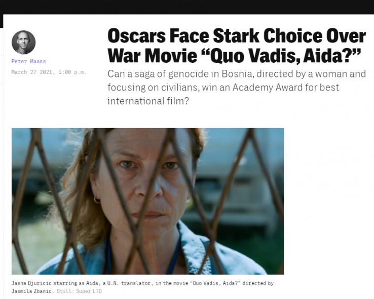 Predviđanje američkih medija: Kakve šanse za Oscara ima Quo, Vadis, Aida?